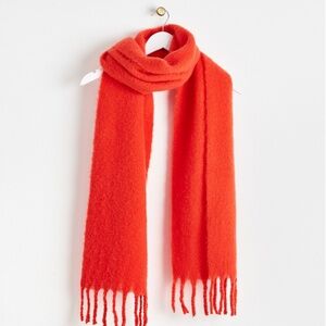 Red-Orange Cozy Heavyweight Scarf